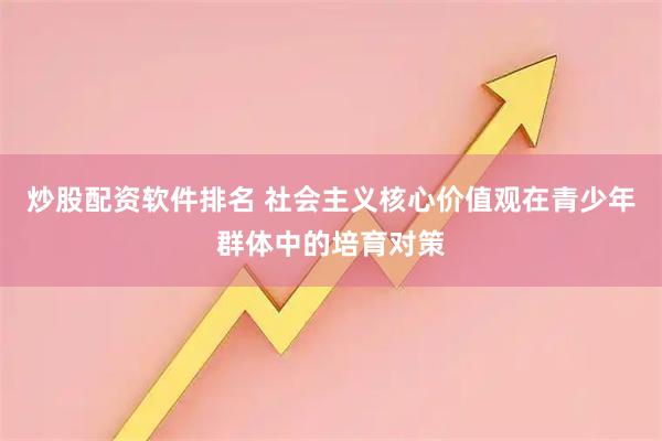 炒股配资软件排名 社会主义核心价值观在青少年群体中的培育对策